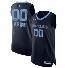 NBA Memphis Grizzlies 2020/21 Authentic Custom Jersey Navy - Icon Edition