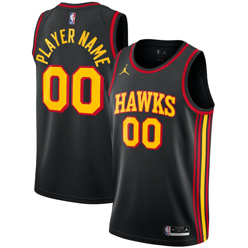 NBA Atlanta Hawks Jordan Brand Swingman Custom Jersey - Statement Edition - Black outlet