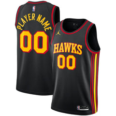NBA Atlanta Hawks Jordan Brand Swingman Custom Jersey - Statement Edition - Black outlet