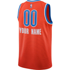 NBA Oklahoma City Thunder Jordan Brand Swingman Custom Jersey - Statement Edition - Orange cheap