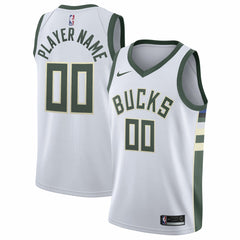 Milwaukee Bucks 2020/21 Swingman Custom Jersey Association Edition White