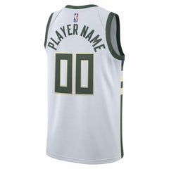 Milwaukee Bucks 2020/21 Swingman Custom Jersey Association Edition White