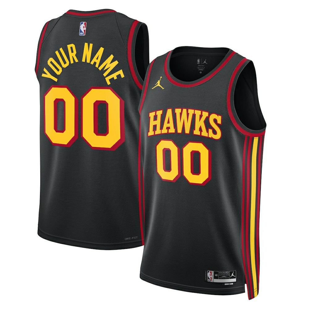 NBA Atlanta Hawks Jordan Brand Unisex 2022/23 Swingman Custom Jersey - Statement Edition - Black shop