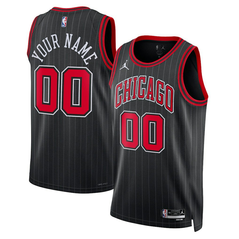 NBA Chicago Bulls Jordan Brand Unisex 2022/23 Swingman Custom Jersey sale - Statement Editi- Black for sale