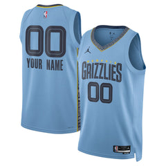 NBA Memphis Grizzlies Jordan Brand Unisex 2022/23 Swingman Custom Jersey - Statement Edition - Blue sale