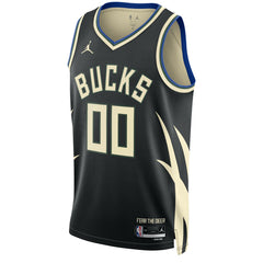 NBA Milwaukee Bucks Jordan Brand Unisex 2022/23 Swingman Custom Jersey - Statement Edition - Black on sale
