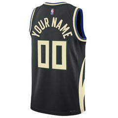 NBA Milwaukee Bucks Jordan Brand Unisex 2022/23 Swingman Custom Jersey - Statement Edition - Black on sale