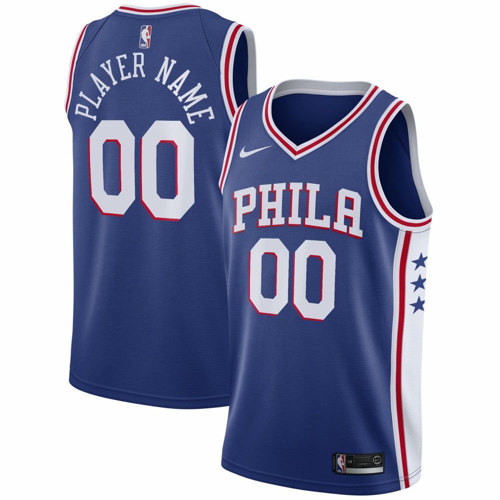 NBA Philadelphia 76ers 2020/21 Swingman Custom Jersey - Icon Edition - Royal