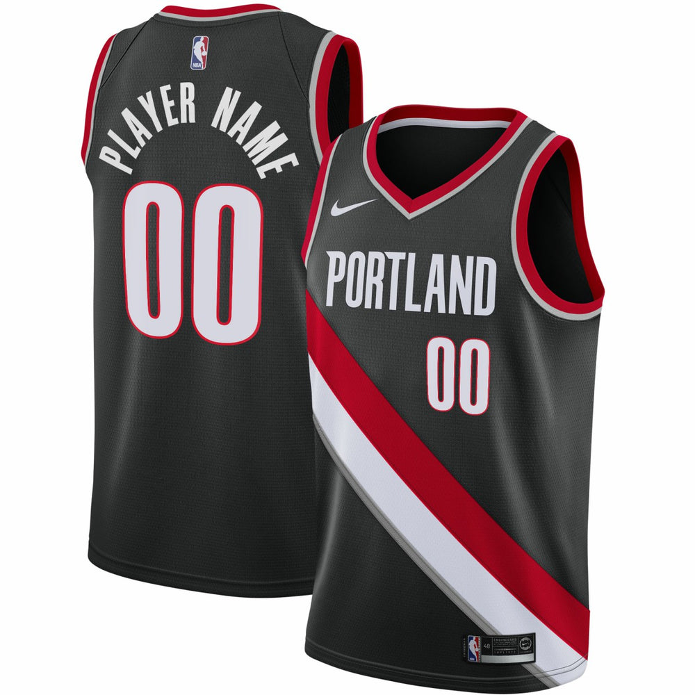 Portland Trail Blazers 2020/21 Swingman Custom Jersey Icon Edition Black