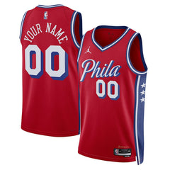 NBA Philadelphia 76ers Jordan Brand Unisex 2022/23 Swingman Custom Jersey - Statement Edition - Red on sale