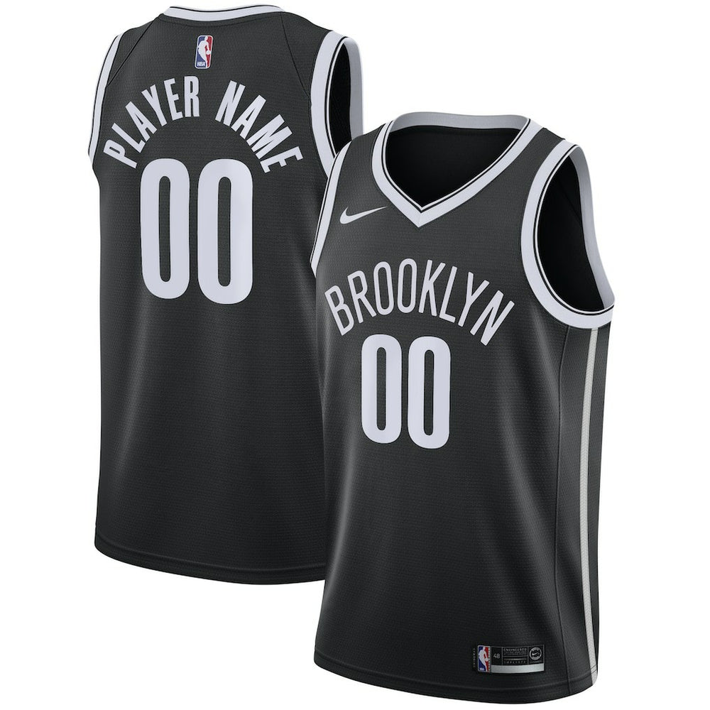 Brooklyn Nets Swingman Custom Jersey Black Icon Edition