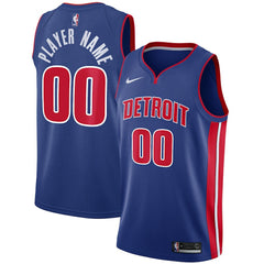 Detroit Pistons Swingman Custom Jersey Blue Icon Edition