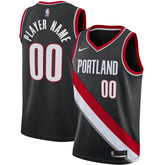 Portland Trail Blazers Swingman Custom Jersey Black Icon Edition