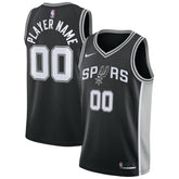 San Antonio Spurs Swingman Custom Jersey Black Icon Edition