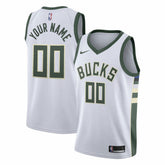 Milwaukee Bucks Swingman Custom Jersey White Association Edition