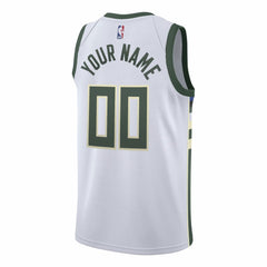 NBA Milwaukee Bucks Swingman Custom Jersey White - Association Edition