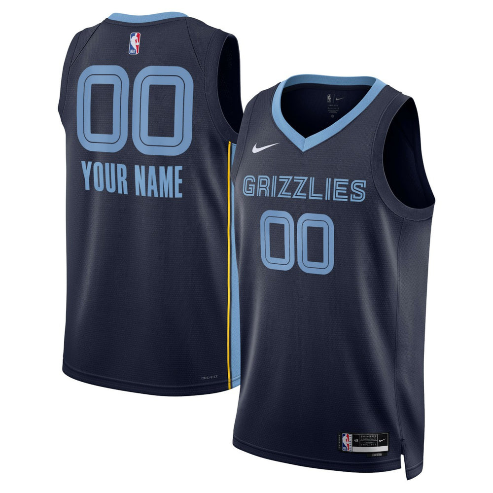 NBA Memphis Grizzlies Unisex Swingman Custom Jersey Navy - Icon Edition