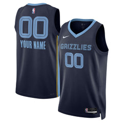 NBA Memphis Grizzlies Unisex Swingman Custom Jersey Navy - Icon Edition