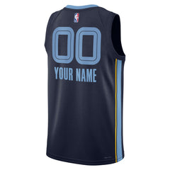 NBA Memphis Grizzlies Unisex Swingman Custom Jersey Navy - Icon Edition