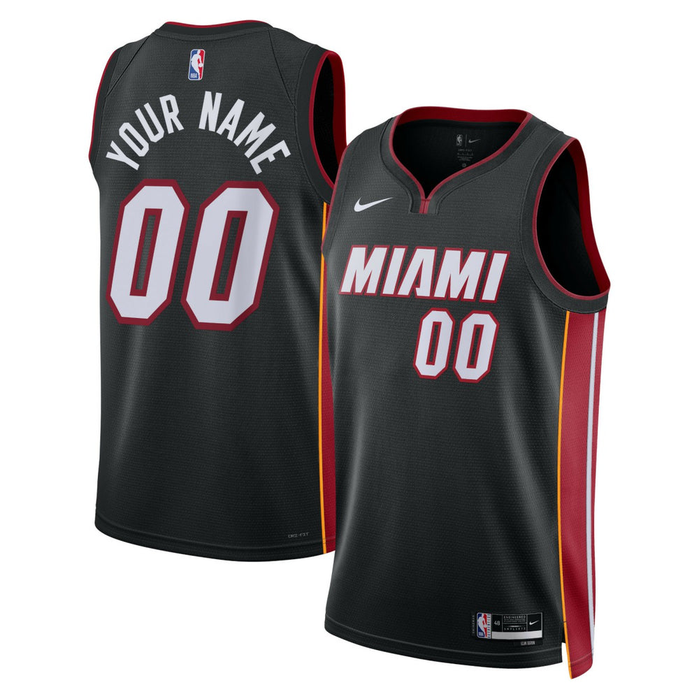 NBA Miami Heat Unisex Swingman Custom Jersey Black - Icon Edition