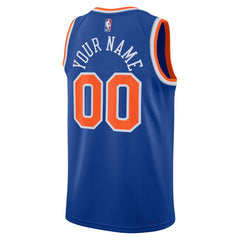 NBA New York Knicks Unisex Swingman Custom Jersey Blue - Icon Edition