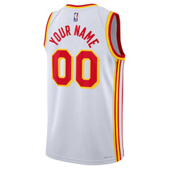 NBA Atlanta Hawks Unisex Swingman Custom Jersey White - Association Edition