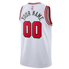 NBA Chicago Bulls Unisex Swingman Custom Jersey White - Association Edition