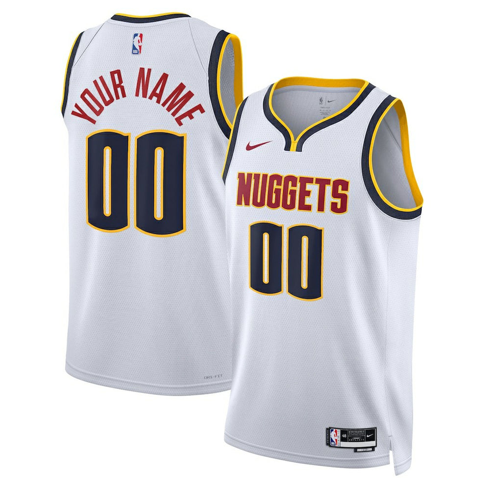 NBA Denver Nuggets Unisex Swingman Custom Jersey White sale - Association Edition