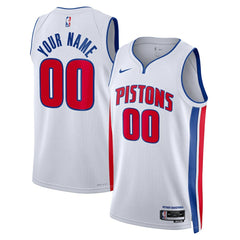 NBA Detroit Pistons Unisex Swingman Custom Jersey White sale - Association Edition