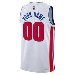 NBA Detroit Pistons Unisex Swingman Custom Jersey White sale - Association Edition