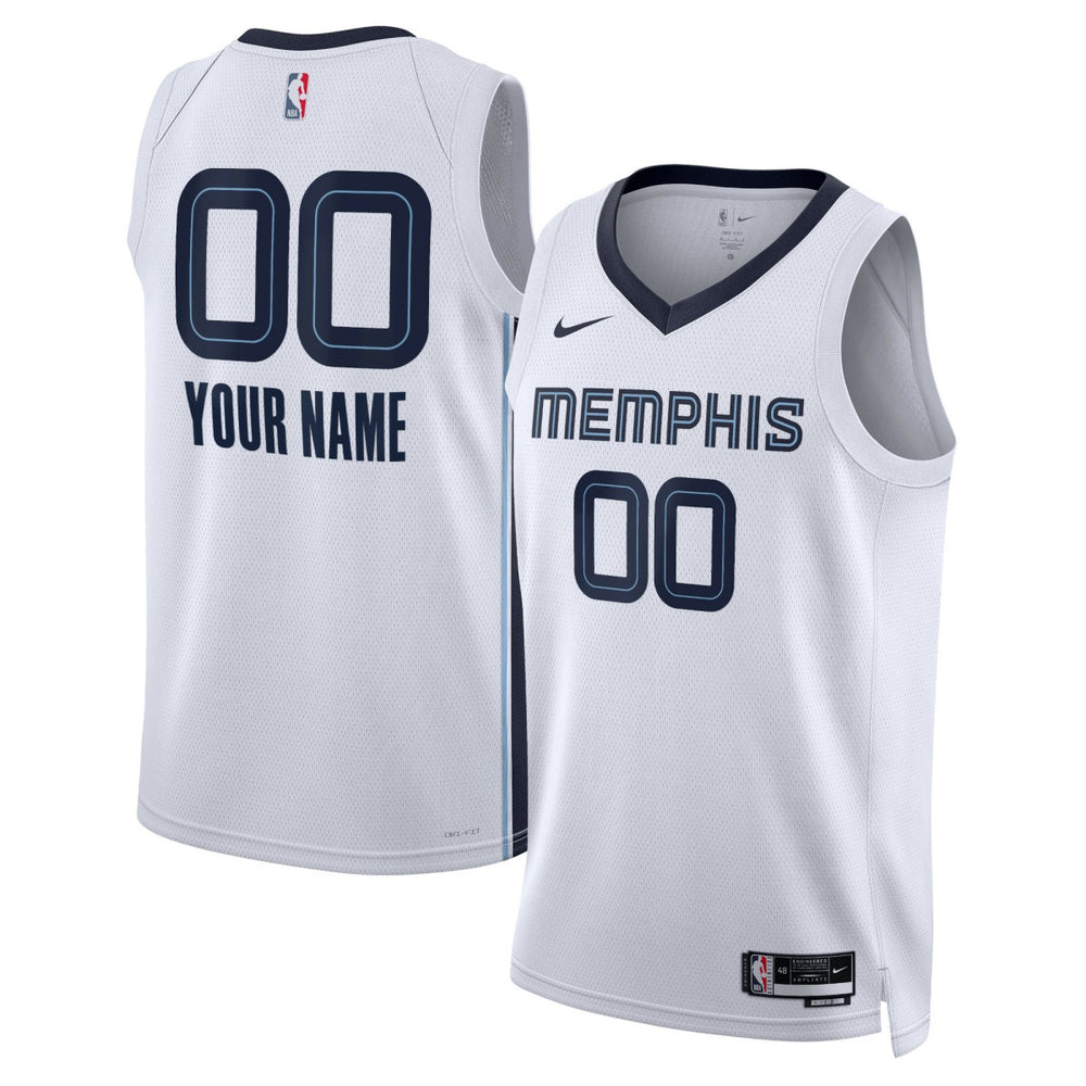 NBA Memphis Grizzlies Unisex Swingman Custom Jersey White - Association Edition