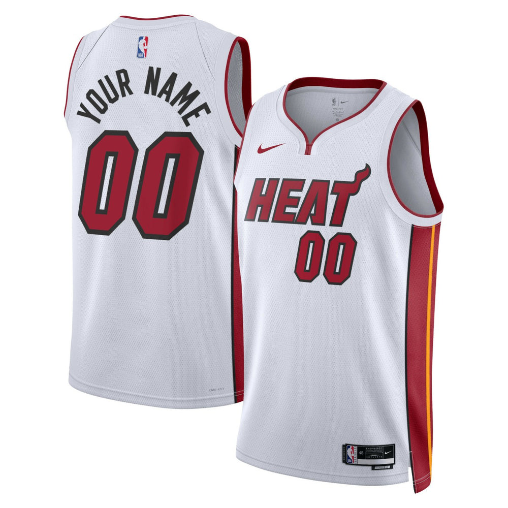 NBA Miami Heat Unisex Swingman Custom Jersey White - Association Edition