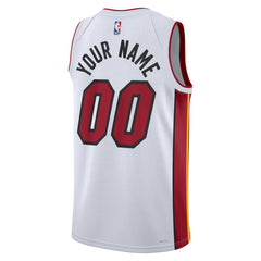 NBA Miami Heat Unisex Swingman Custom Jersey White - Association Edition