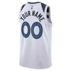 NBA Minnesota Timberwolves Unisex Swingman Custom Jersey White - Association Edition