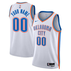 NBA Oklahoma City Thunder Unisex Swingman Custom Jersey White - Association Edition