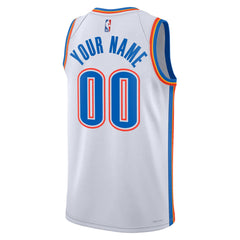NBA Oklahoma City Thunder Unisex Swingman Custom Jersey White - Association Edition