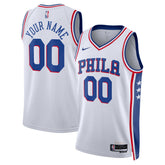 Philadelphia 76ers Unisex 2022/23 Swingman Custom Jersey White Association Edition
