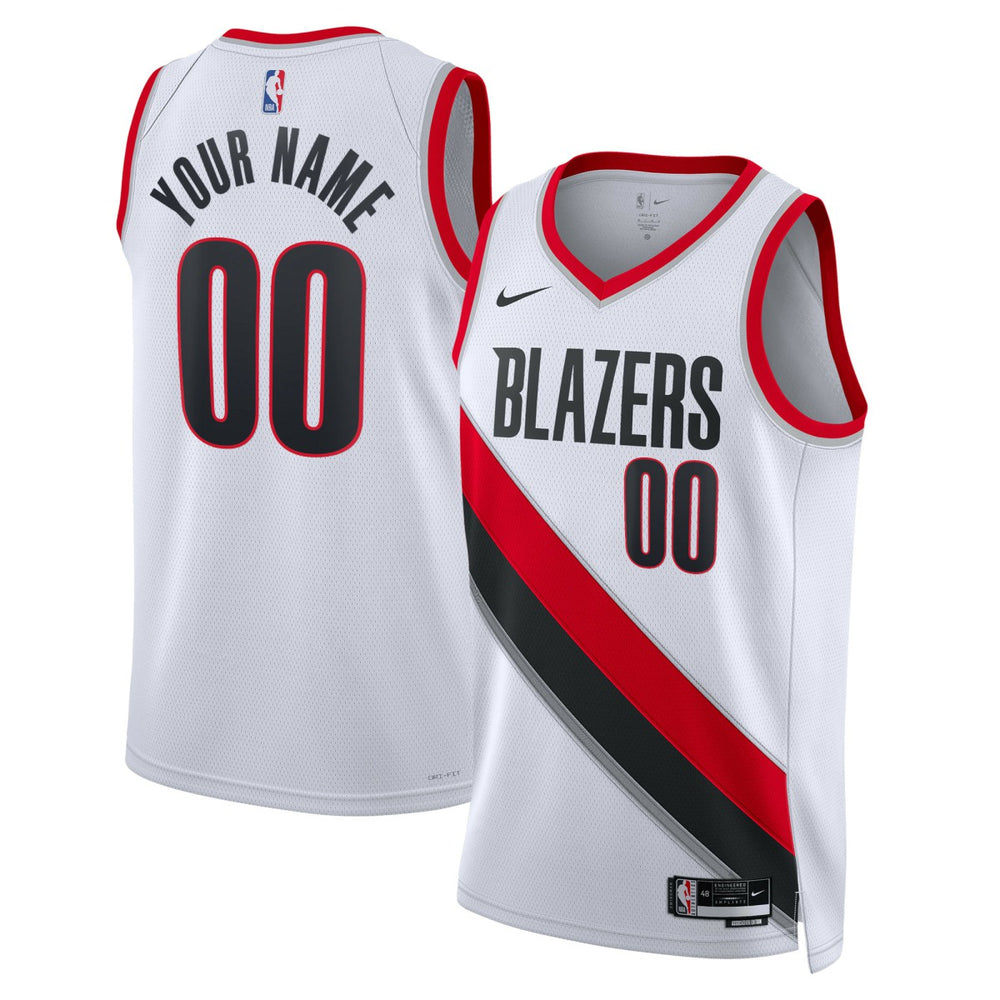 NBA Portland Trail Blazers Unisex Swingman Custom Jersey White - Association Edition