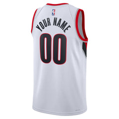 NBA Portland Trail Blazers Unisex Swingman Custom Jersey White - Association Edition
