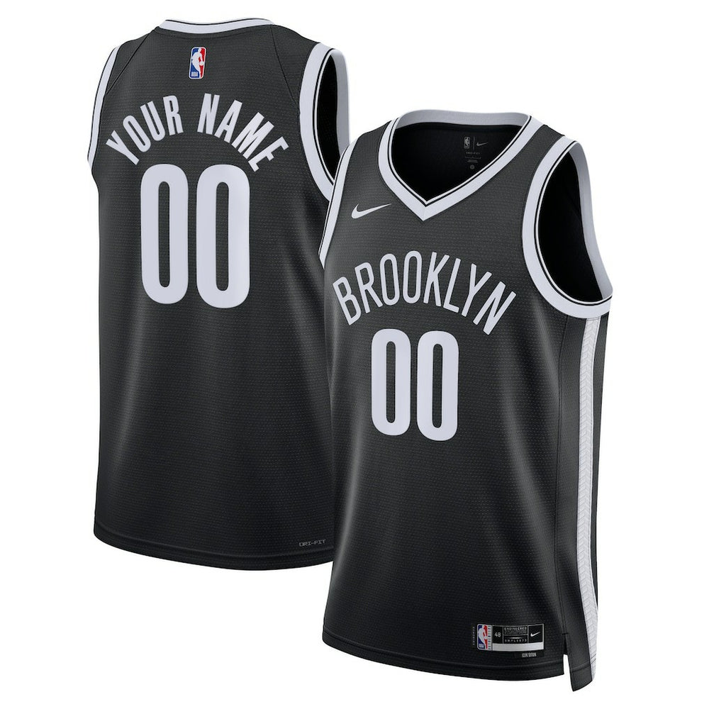NBA Brooklyn Nets Unisex Swingman Custom Jersey Black - Icon Edition