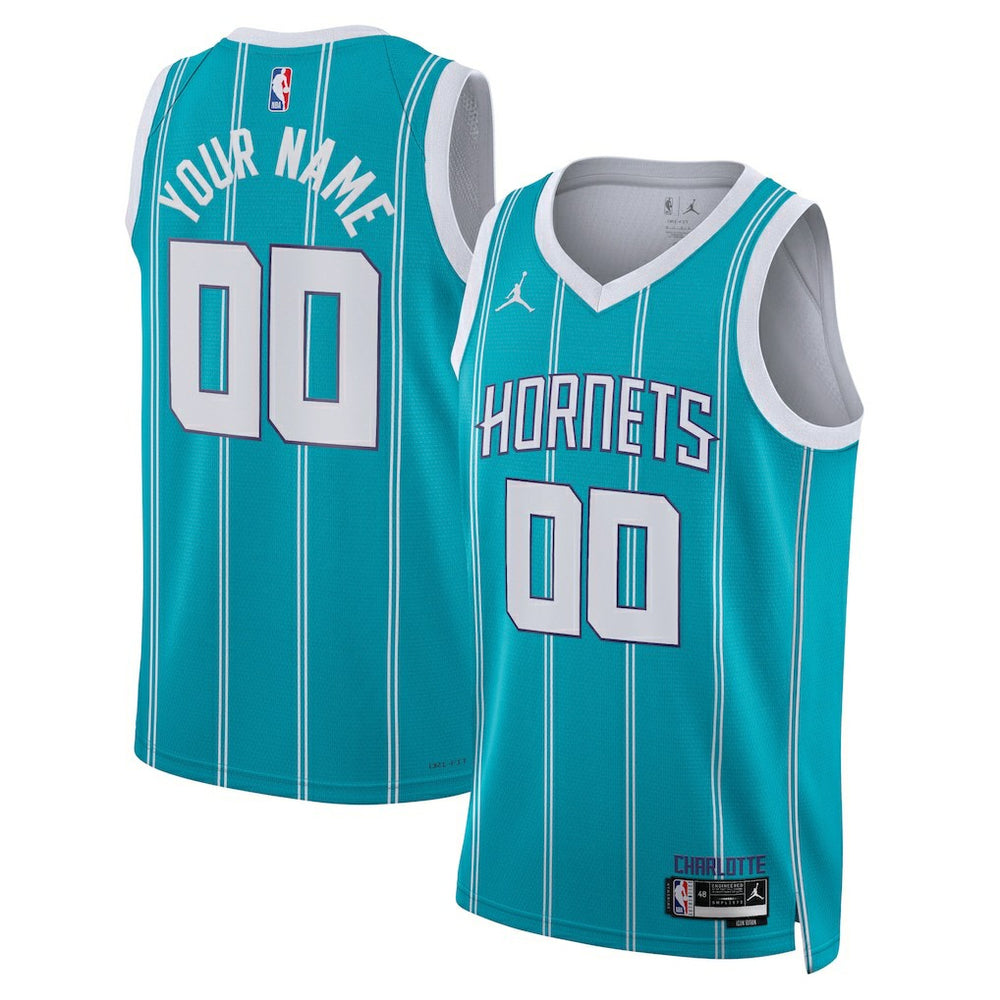 NBA Charlotte Hornets Jordan Brand Unisex Swingman Custom Jersey Teal - Icon Edition discount