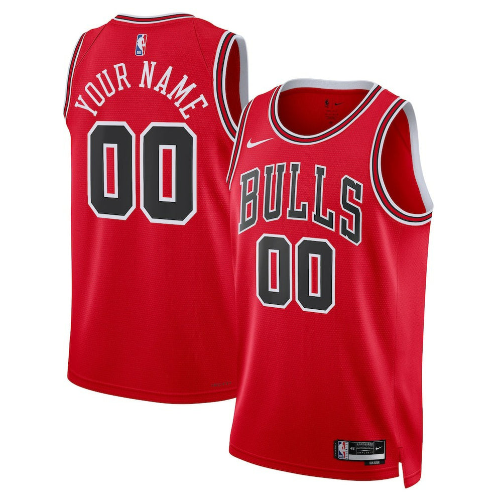 NBA Chicago Bulls Unisex Swingman Custom Jersey Red sale - Icon Edition
