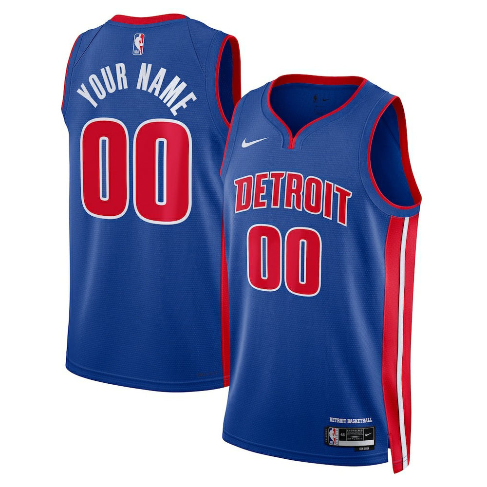 NBA Detroit Pistons Unisex Swingman Custom Jersey Blue sale - Icon Edition