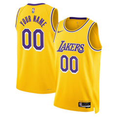 Los Angeles Lakers Unisex Swingman Custom Jersey Gold Icon Edition