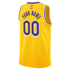 Los Angeles Lakers Unisex Swingman Custom Jersey Gold Icon Edition