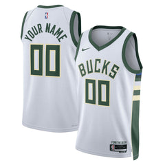 NBA Milwaukee Bucks Unisex Swingman Custom Jersey White - Association Edition