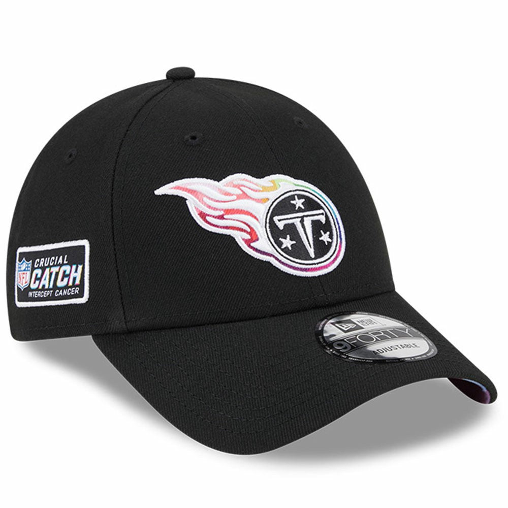 Tennessee Titans New Era 2023 NFL Crucial Catch 9FORTY Adjustable Hat Black