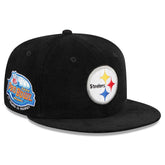 Pittsburgh Steelers New Era Throwback Cord 59FIFTY Fitted Hat Black