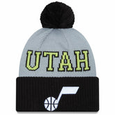 Utah Jazz Tip-Off Two-Tone Cuffed Knit Hat with Pom Black/Gray
