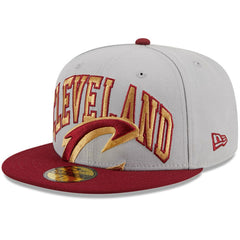 Cleveland Cavaliers Tip-Off Two-Tone 59FIFTY Fitted Hat Gray/Wine